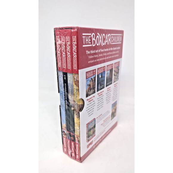 The Boxcar Children Box Set Books 9-12 Gertrude Chandler Warner Factory Sealed - Picture 2 of 3